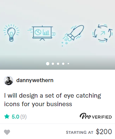 dannywethern fiverr gig Make Money Online by Designing Icons